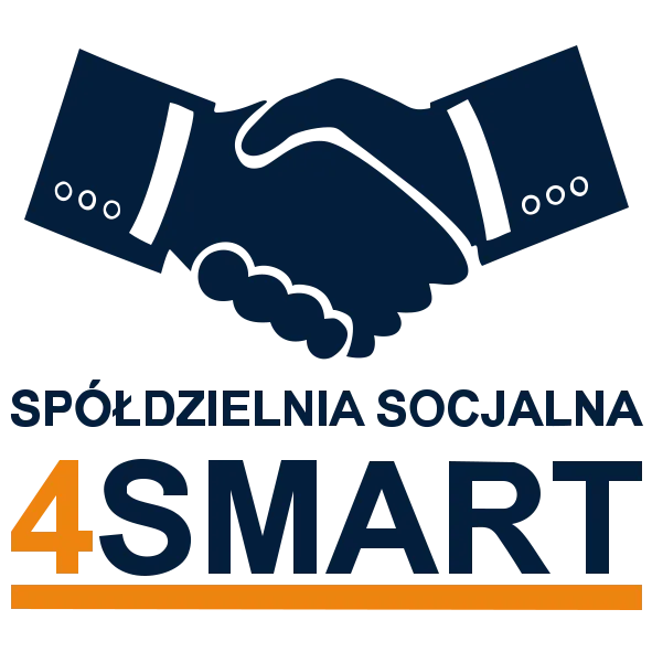 Logotyp Spółdzielni Socjalnej 4SMART - wersja pionowa